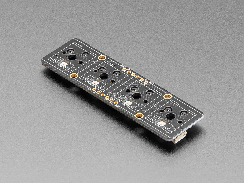 NeoKey 1x4 QT I2C - Four Mechanical Key Switches with NeoPixels