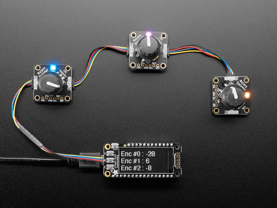 Adafruit I2C Stemma QT Rotary Encoder Breakout with NeoPixel