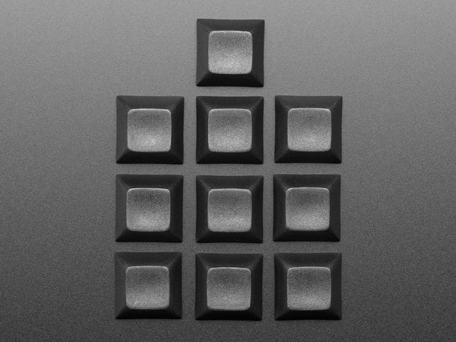 Black DSA Keycaps for MX Compatible Switches - 10 pack
