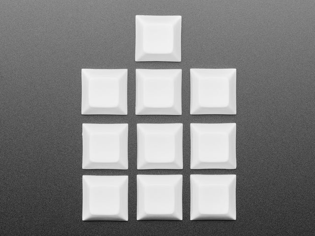 White DSA Keycaps for MX Compatible Switches - 10 pack