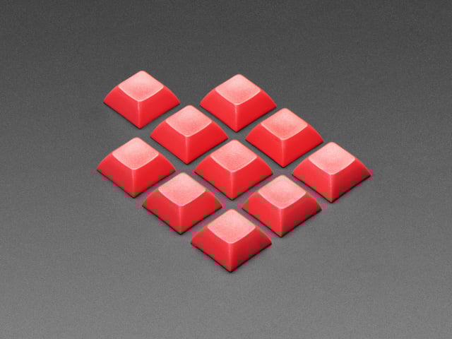 Red DSA Keycaps for MX Compatible Switches - 10 pack