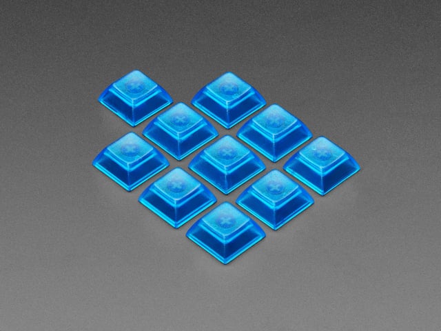 Translucent Blue DSA Keycaps for MX Compatible Switches