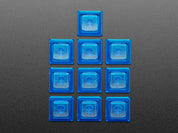 Translucent Blue DSA Keycaps for MX Compatible Switches