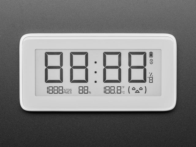 Bluetooth eInk Display Clock with Temperature Humidity Sensor