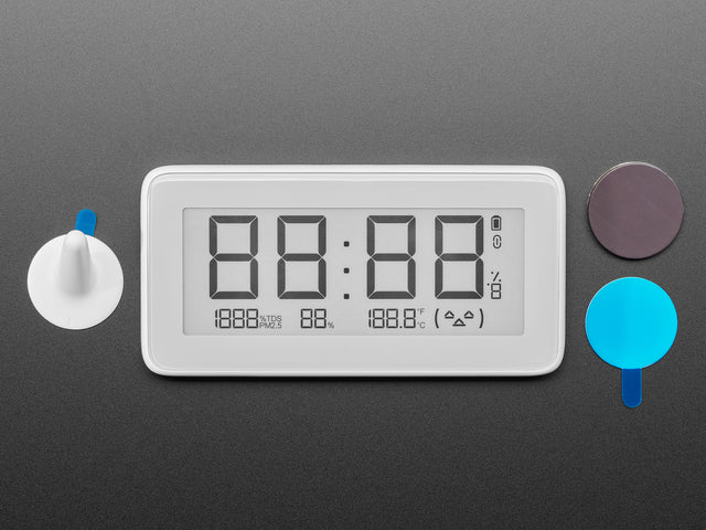 Bluetooth eInk Display Clock with Temperature Humidity Sensor