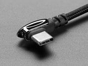 Woven USB Cable with USB Type A to Right Angle USB Type C