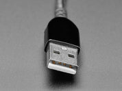 Black Woven Right Angle USB C to  USB A Cable - 0.2m long