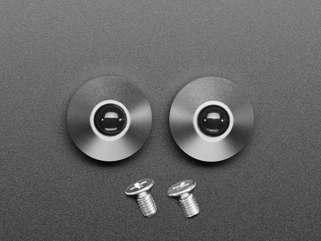 Gray Anodized Aluminum Bumper Feet - Pack of 2