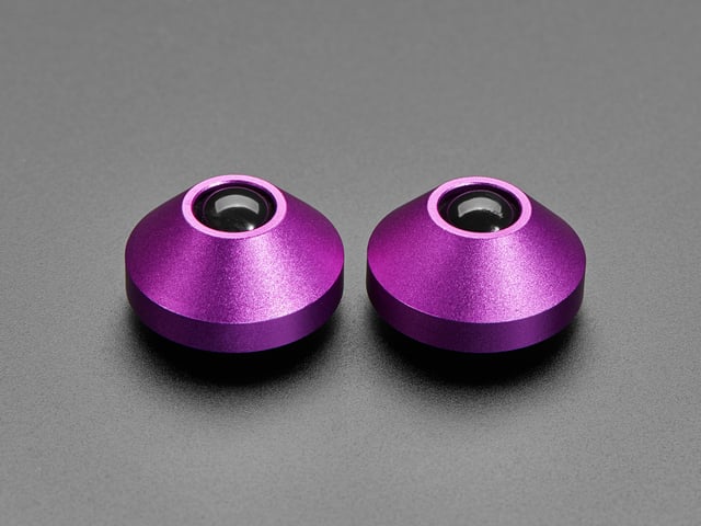 Purple Anodized Aluminum Bumper Feet - Pack of 2