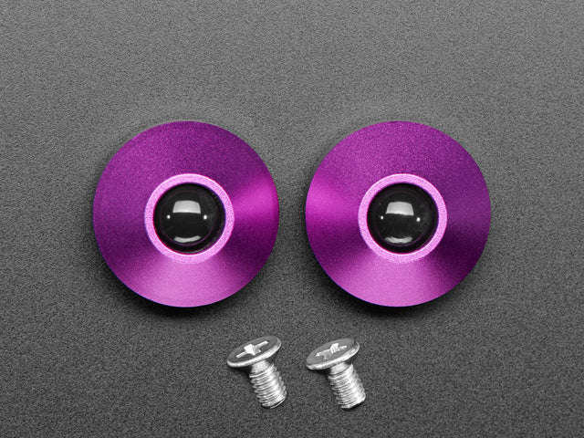 Purple Anodized Aluminum Bumper Feet - Pack of 2