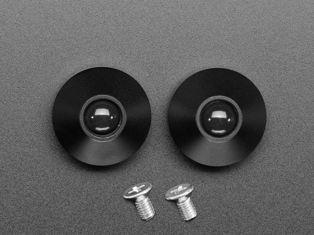 Black Anodized Aluminum Bumper Feet - Pack of 2