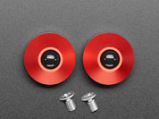 Red Anodized Aluminum Bumper Feet - Pack of 2
