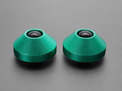 Green Anodized Aluminum Bumper Feet - Pack of 2