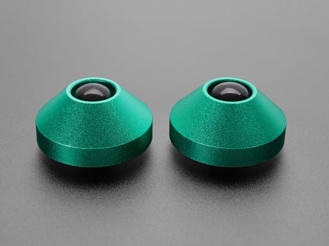 Green Anodized Aluminum Bumper Feet - Pack of 2