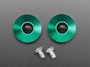 Green Anodized Aluminum Bumper Feet - Pack of 2