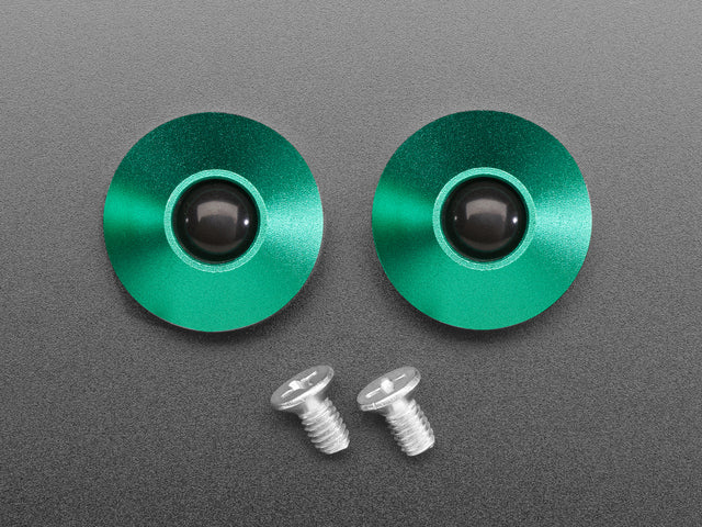 Green Anodized Aluminum Bumper Feet - Pack of 2