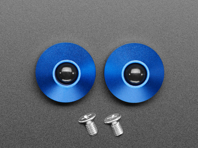 Blue Anodized Aluminum Bumper Feet - Pack of 2