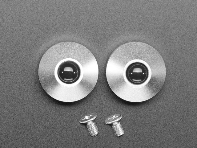 Silver Anodized Aluminum Bumper Feet - Pack of 2