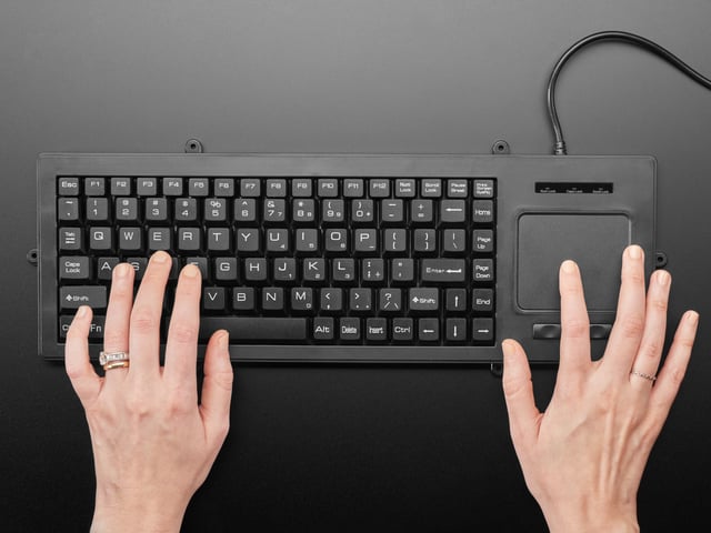 Full Size Panel Mount Keyboard with Trackpad