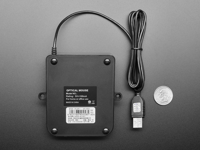 Mini Panel Mount USB Trackball with Three Buttons