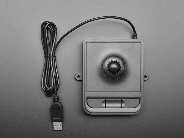 Mini Panel Mount USB Trackball with Three Buttons
