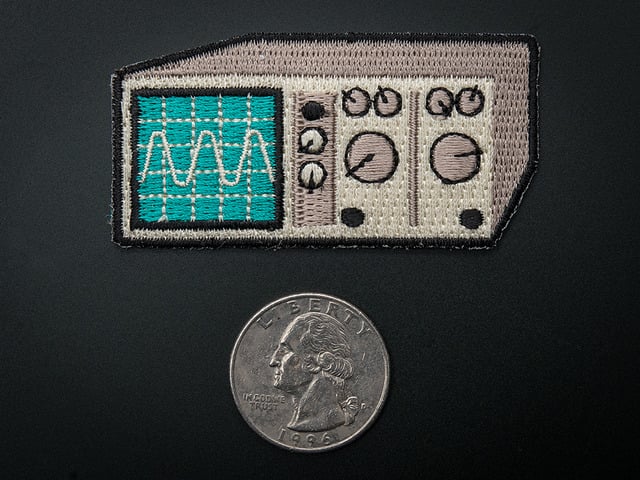 Oscilloscope - Skill badge, iron-on patch