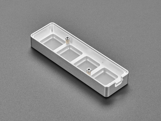 Four Key Silver Aluminum Keypad Shell Enclosure