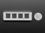 Four Key Silver Aluminum Keypad Shell Enclosure
