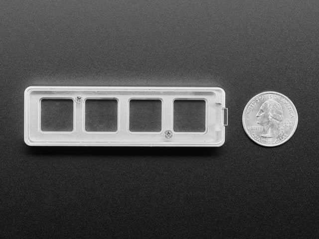 Four Key Silver Aluminum Keypad Shell Enclosure