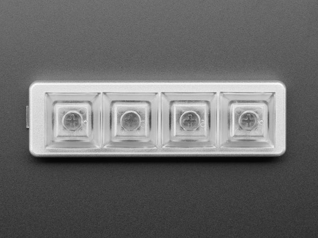 Four Key Silver Aluminum Keypad Shell Enclosure