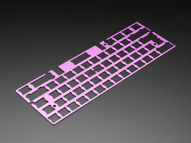 Anodized Purple Aluminum Metal Keyboard Plate for GH60 Case
