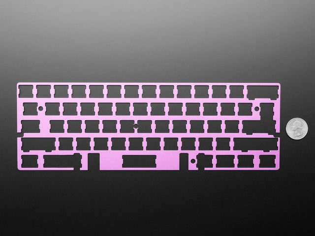 Anodized Purple Aluminum Metal Keyboard Plate for GH60 Case