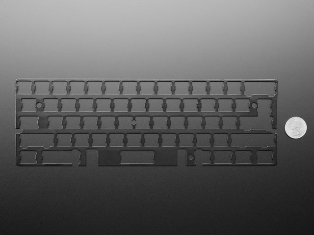 Anodized Black Aluminum Metal Keyboard Plate for GH60 Cases
