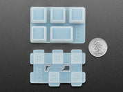 4 x 1U and 1 x 1.5U "Tab" Silicone Keycap Molds