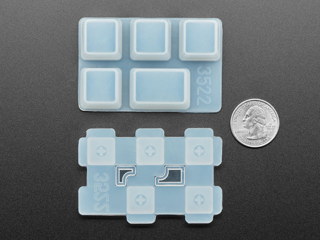 4 x 1U and 1 x 1.5U "Tab" Silicone Keycap Molds