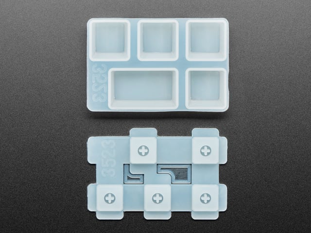 4 x 1U and 1 x 1.75U "Caps Lock" Silicone Keycap Molds