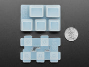 3 x 1U and 2 x 1.25U "Ctrl" Silicone Keycap Molds