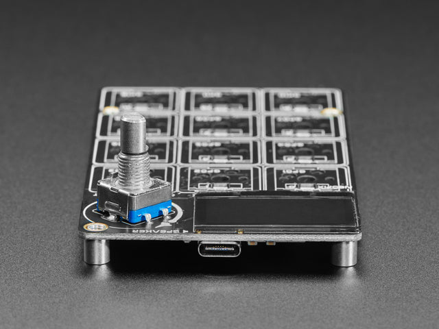 Adafruit MACROPAD RP2040 Bare Bones - 3x4 Keys + Encoder + OLED