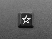 Etched Glow-Through Keycap - Zener ESP Star Design