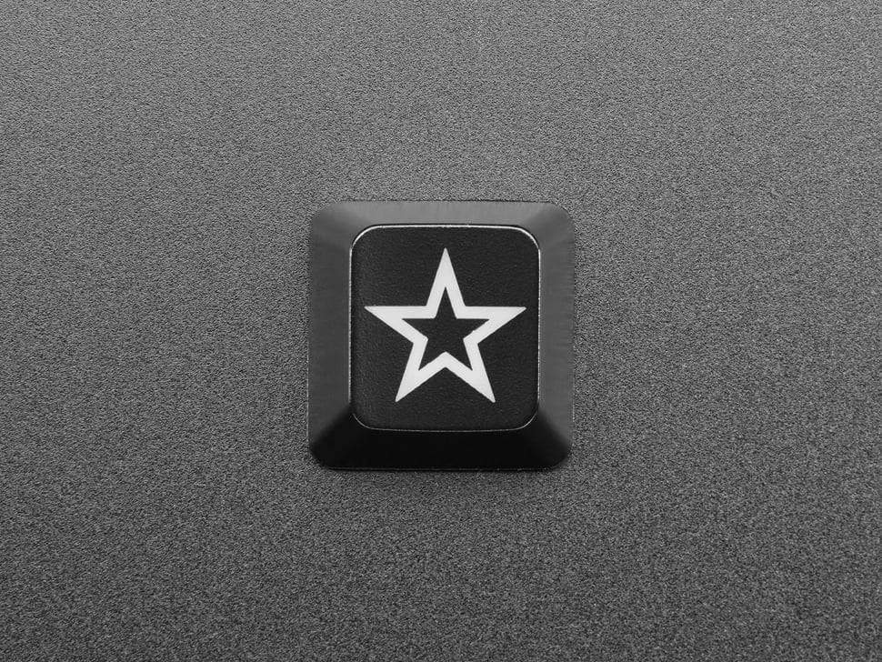 Etched Glow-Through Keycap - Zener ESP Star Design