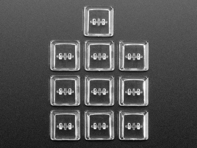 Clear Kailh CHOC Slim Key Caps x 10 pack