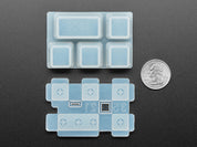 4 x 1U and 1 x 2U "Esc" Silicone Keycap Molds