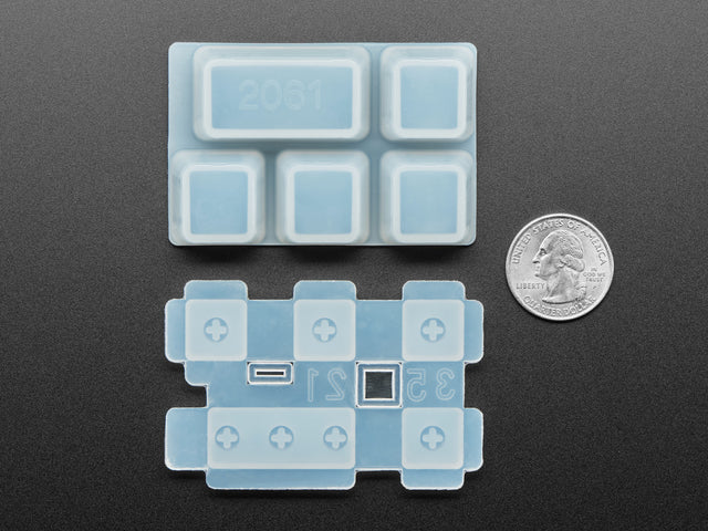 4 x 1U and 1 x 2U "Esc" Silicone Keycap Molds