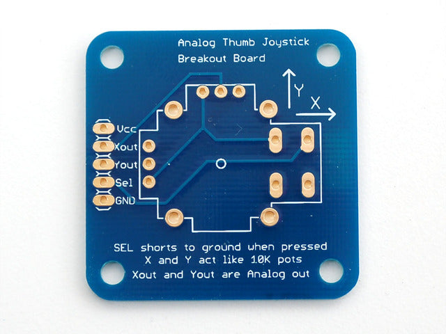 Analog 2-axis Thumb Joystick with Select Button + Breakout Board