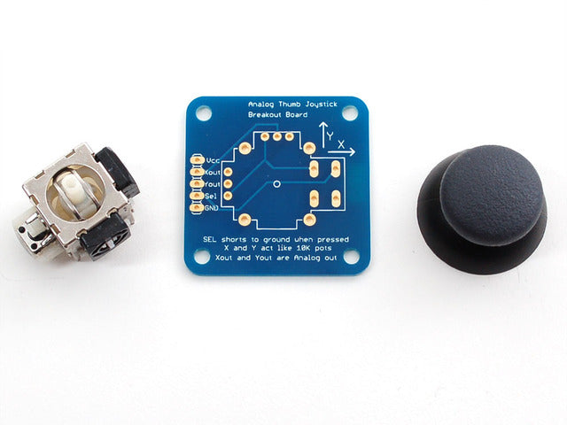 Analog 2-axis Thumb Joystick with Select Button + Breakout Board