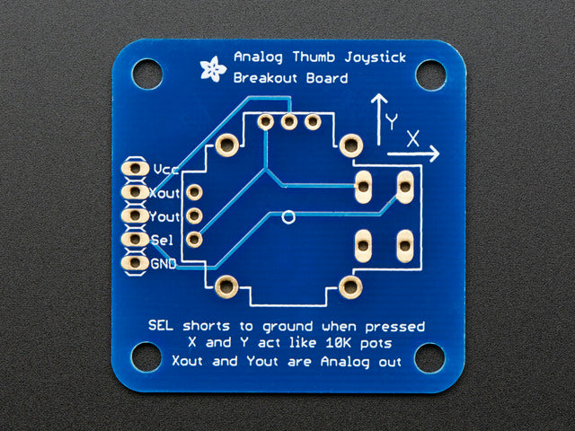 Analog 2-axis Thumb Joystick with Select Button + Breakout Board
