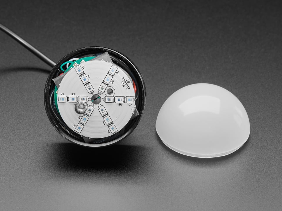 Tri-Color USB Controlled Hemisphere Alarm Light with Buzzer