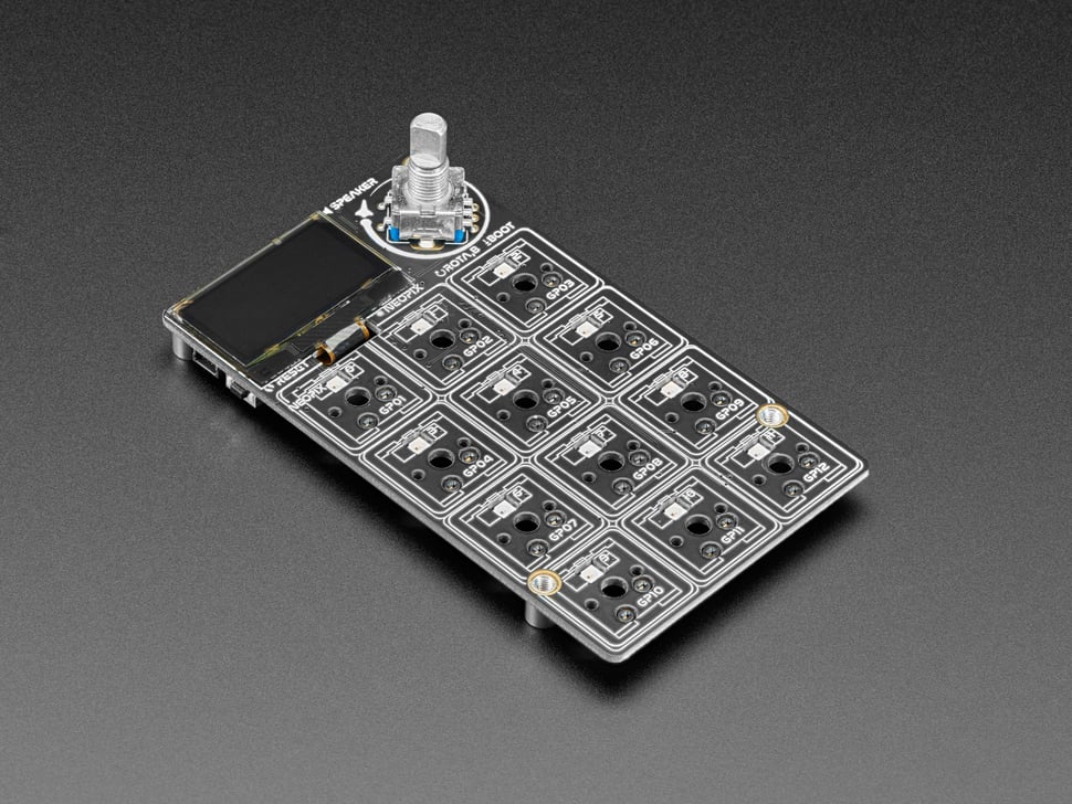 Adafruit MacroPad RP2040 Starter Kit - 3x4 Keys + Encoder + OLED