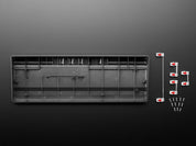 Black Metallic-Look Plastic GH60 / 60% Keyboard Shell
