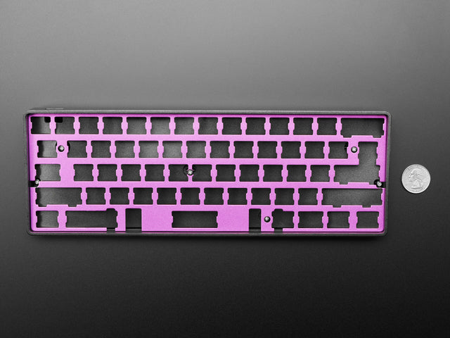 Black Metallic-Look Plastic GH60 / 60% Keyboard Shell